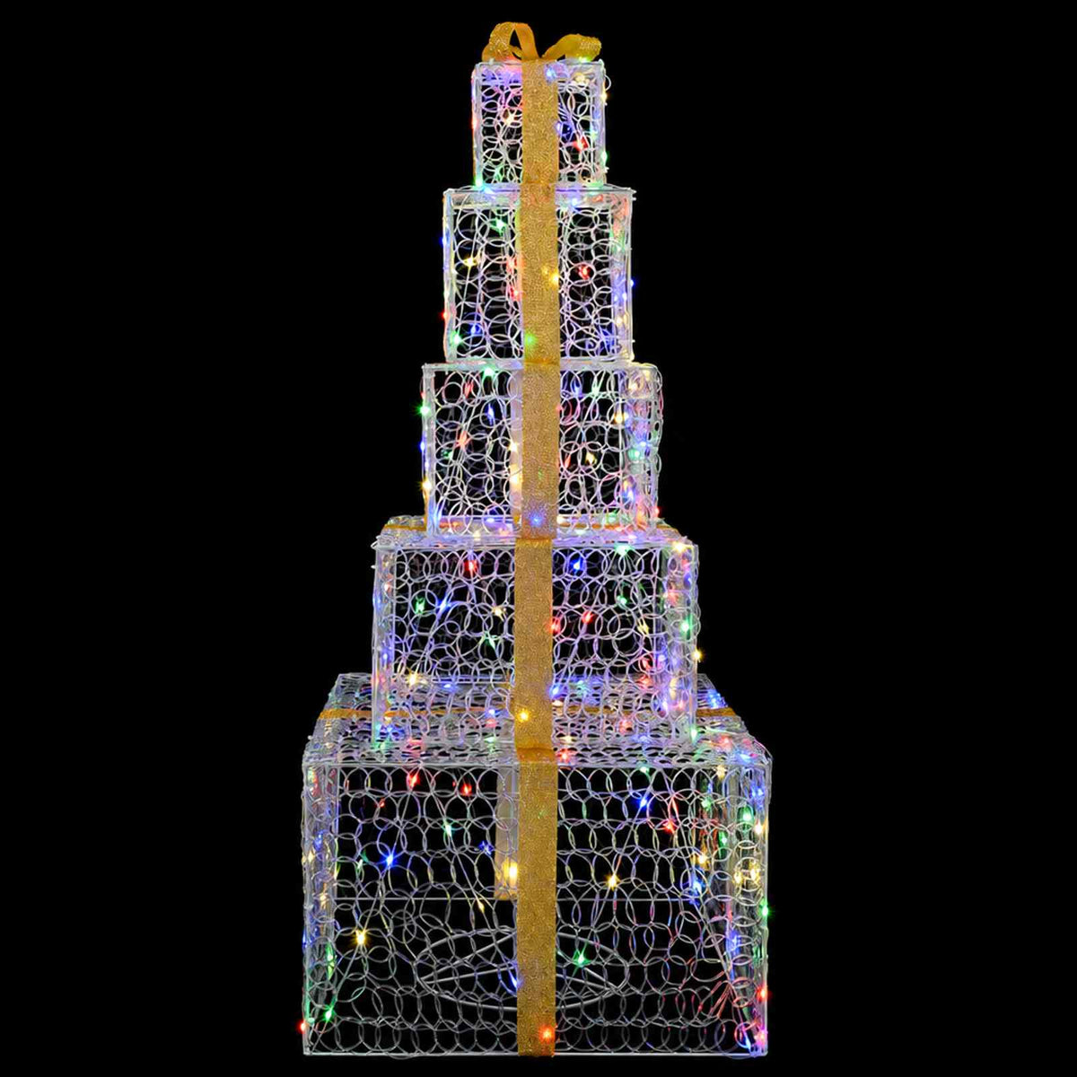 Kalėdinių LED dovanų dėžučių rinkinys 250 LED Įvairių spalvų