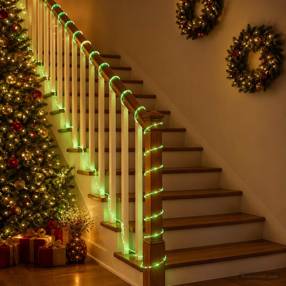 LED kalėdinė šviečianti žarna 120 LED Žalia ir 5 m