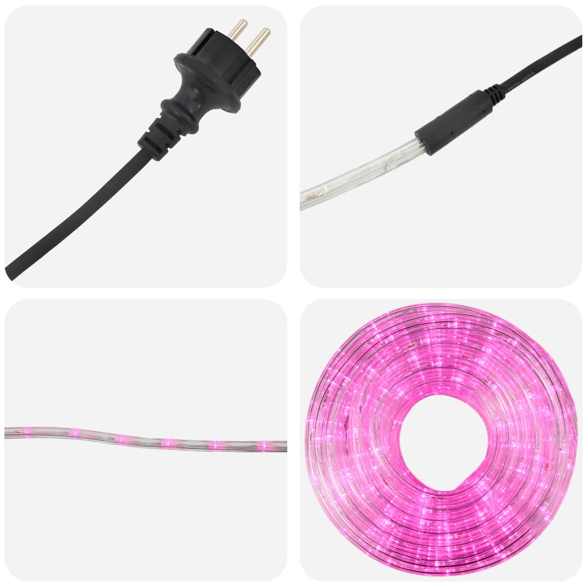 LED kalėdinė šviečianti žarna 480 LED Rožinė 20 m