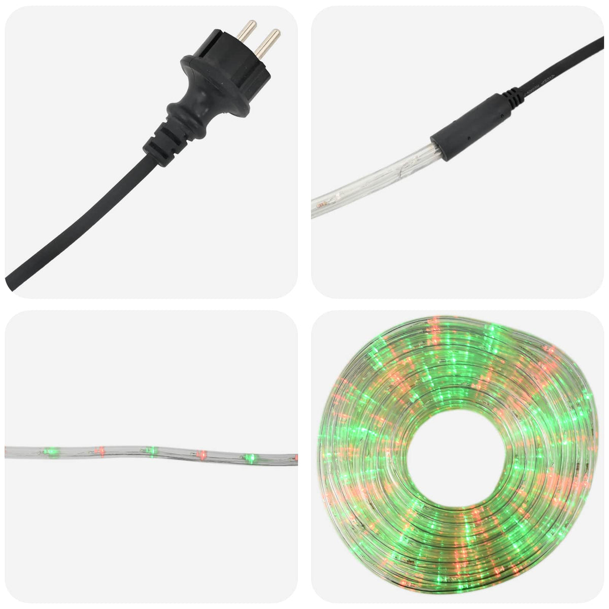 LED kalėdinė šviečianti žarna 480 LED Raudona ir Žalia 20 m