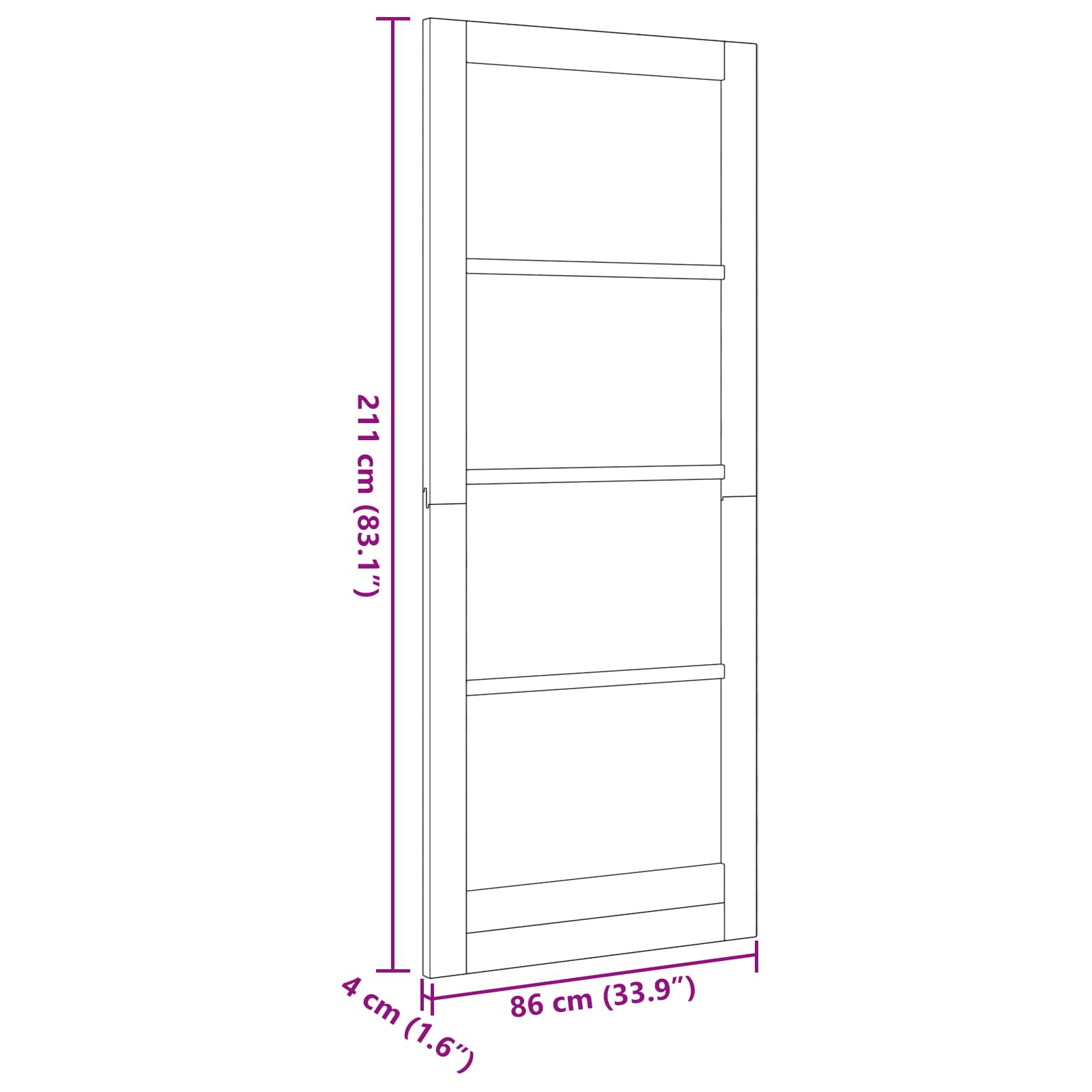 Vidaus durys Balta 86 x 211 cm fanera