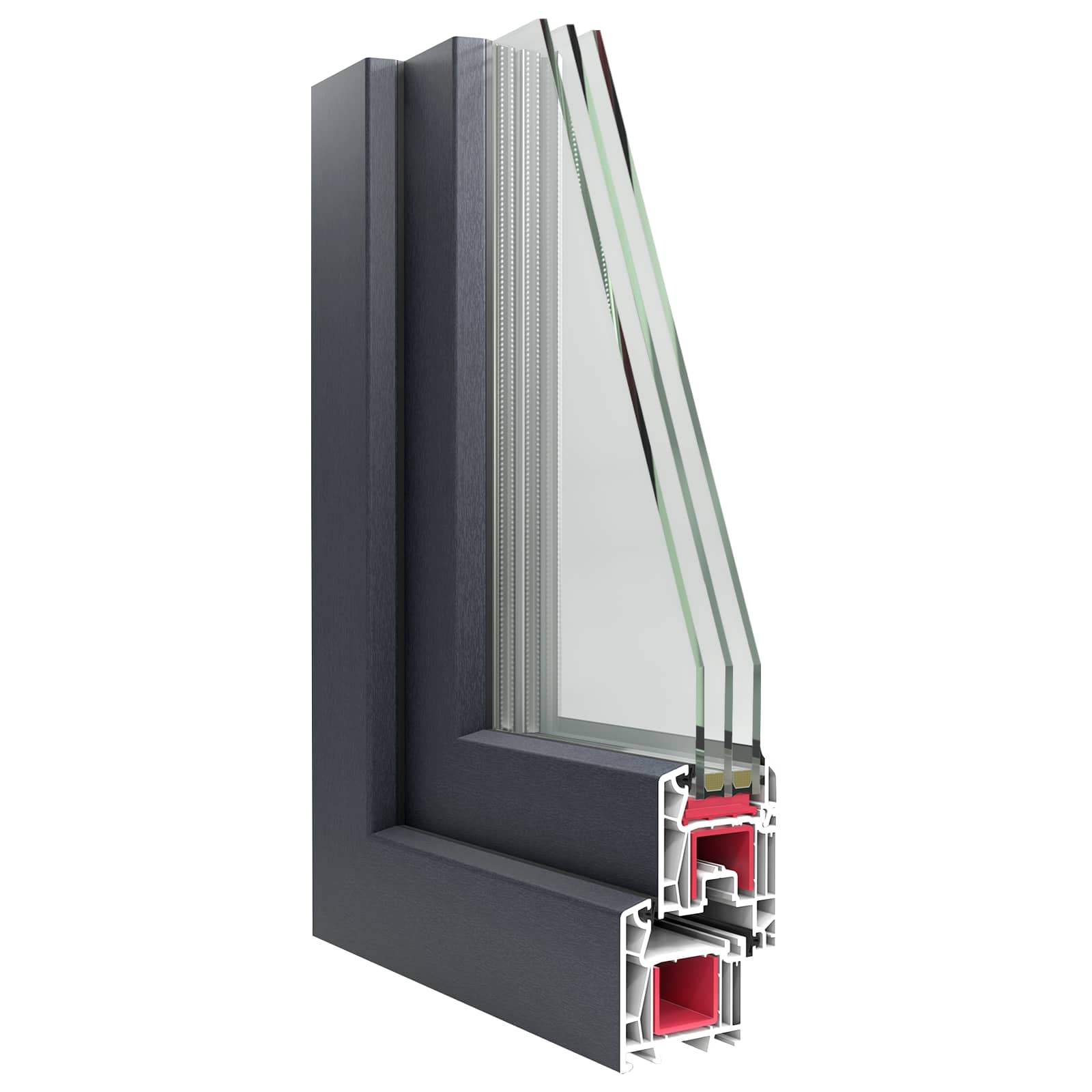 Požeminio lango RISOR 80 x 40 cm PVC ir stiklas