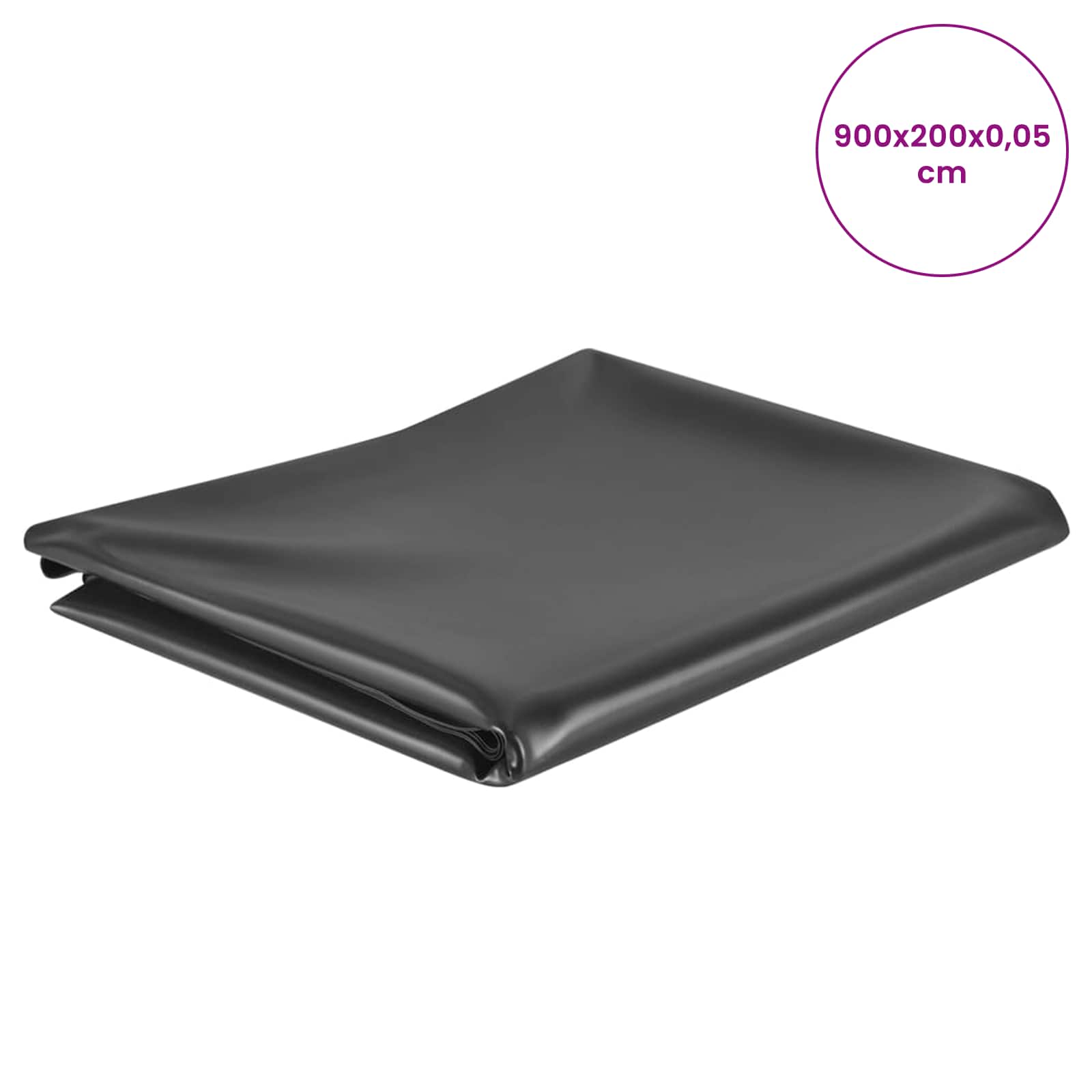 Tvenkinio Pamušalas 9 x 2 m PVC 0,5 mm Juoda