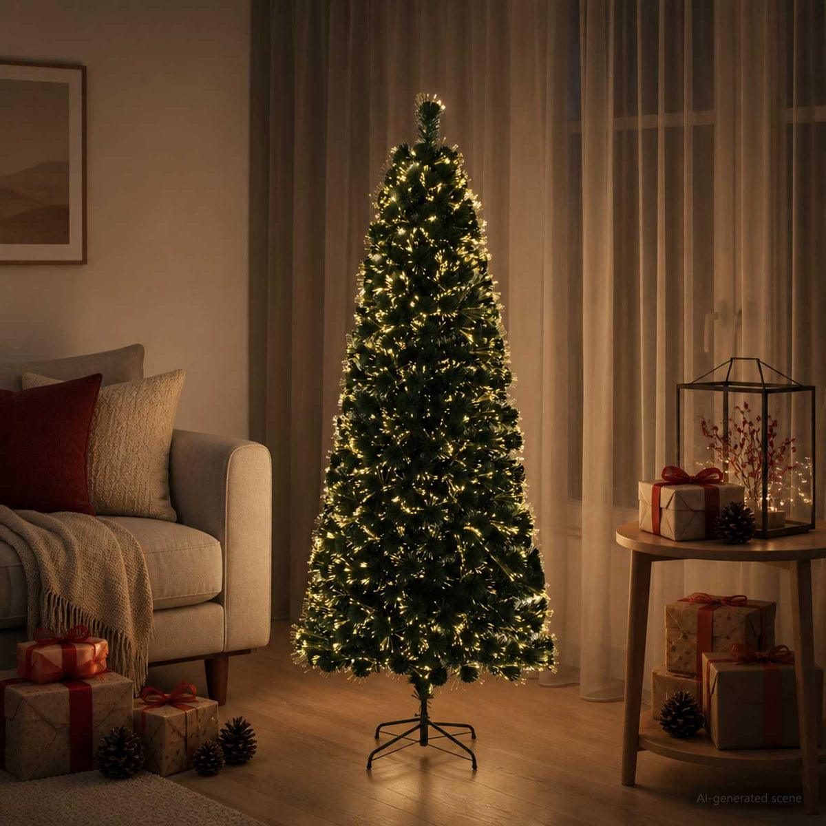 Šviesolaidinė kalėdinė eglutė 120 cm 12 LED Šilta balta PVC