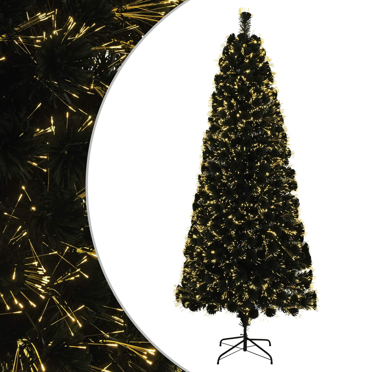 Šviesolaidinė kalėdinė eglutė 210 cm 24 LED Šilta balta PVC