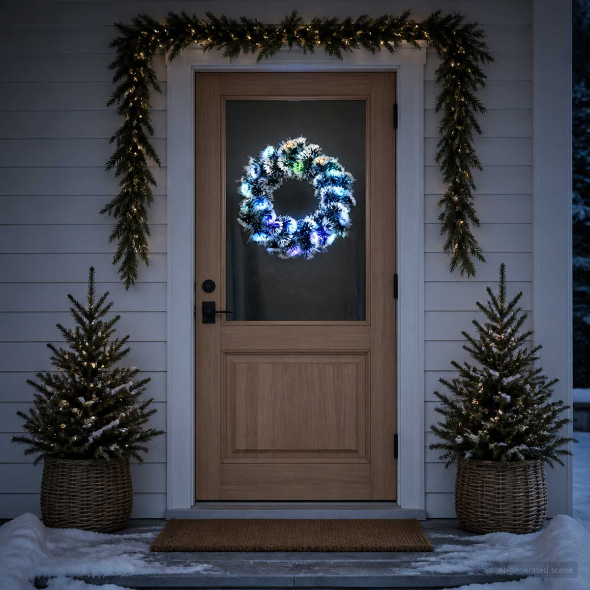 Kalėdinė girlanda 16 LED Įvairių spalvų plienas