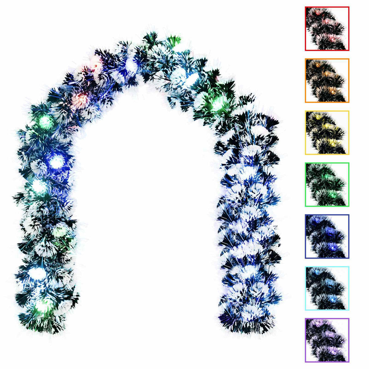 Kalėdinė girlanda 200 cm 16 LED Įvairių spalvų PET