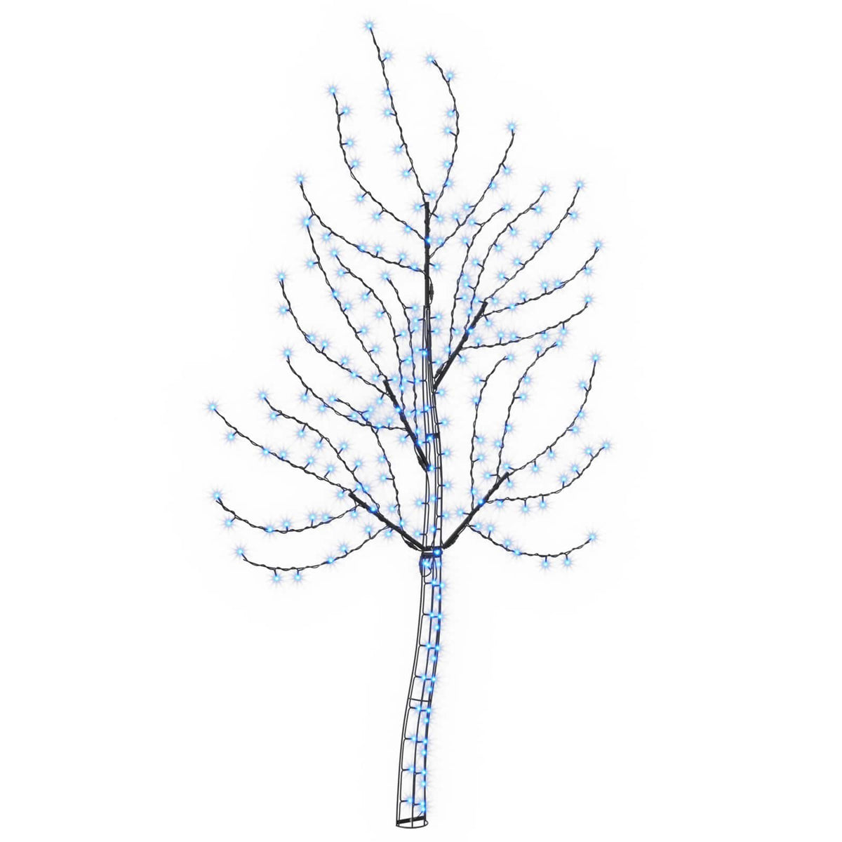 LED sieninė Kalėdų eglutė 150 cm 140 LED Mėlyna Plienas Juoda