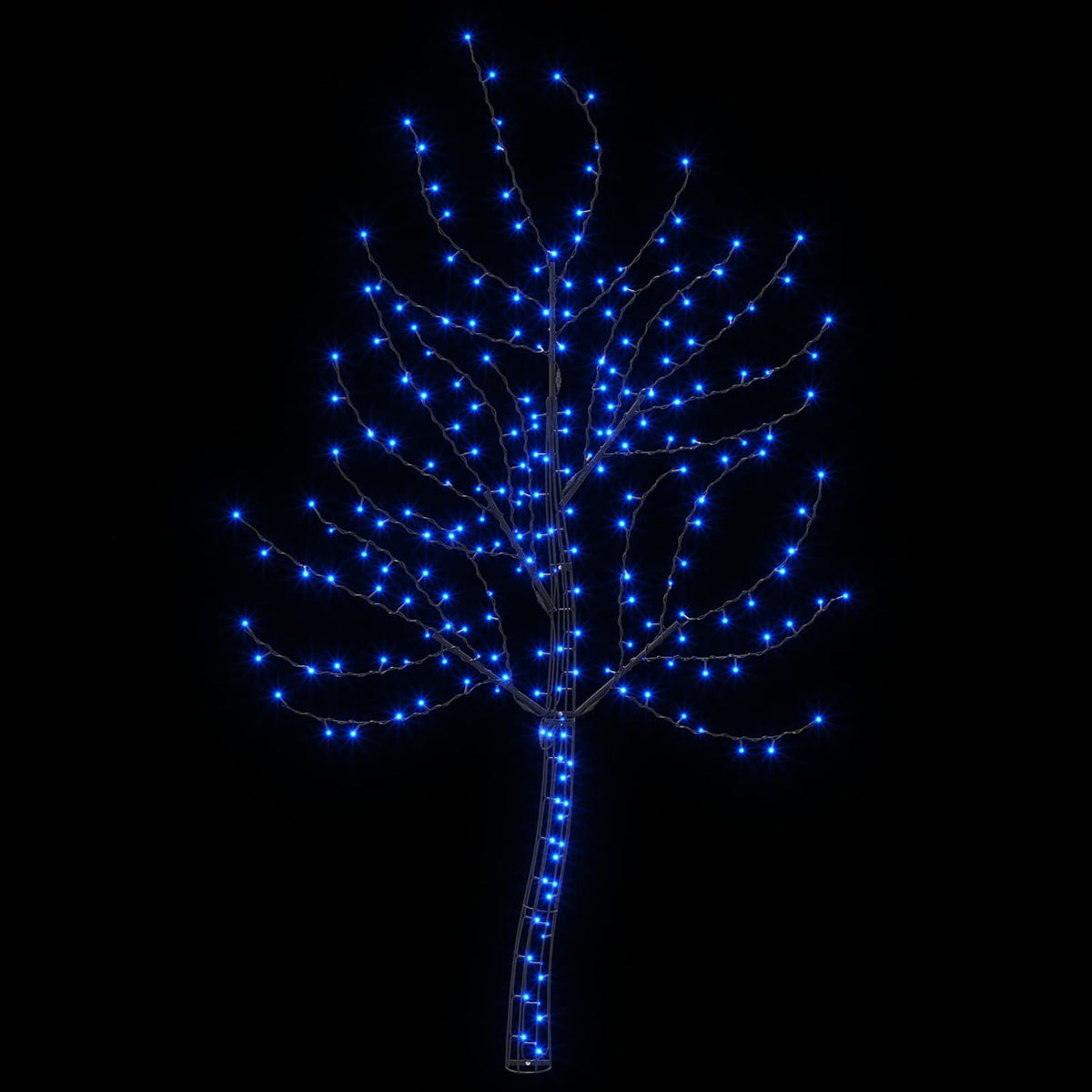 LED sieninė Kalėdų eglutė 150 cm 140 LED Mėlyna Plienas Juoda