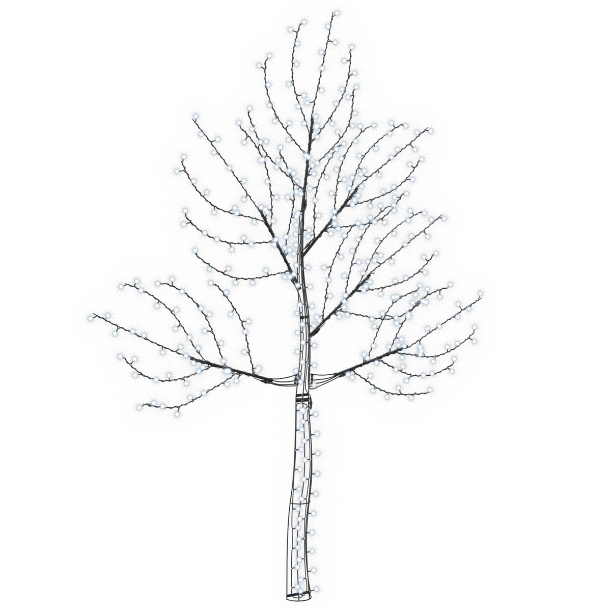 LED sieninė Kalėdų eglutė 210 cm 312 LED Šalta balta Plienas