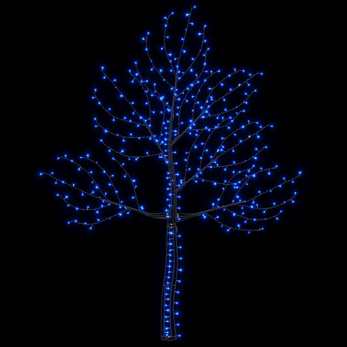 LED sieninė Kalėdų eglutė 210 cm 312 LED Mėlyna Plienas Juoda