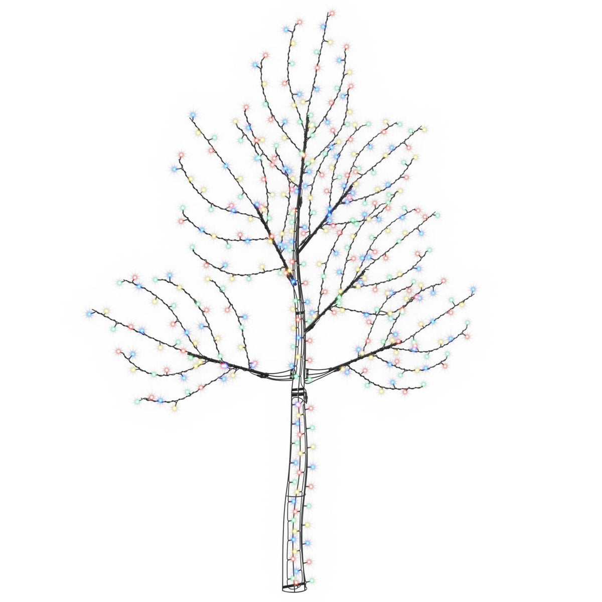 LED sieninė Kalėdų eglutė 210 cm 312 LED Įvairių spalvų Plienas
