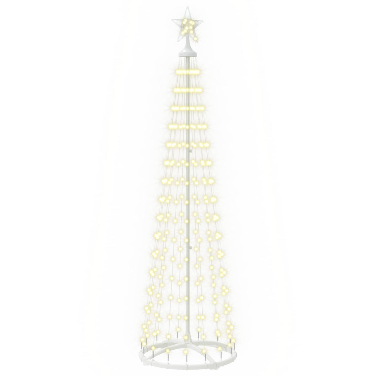 LED kūginė kalėdinė eglutė 180 cm 250 LED Šilta balta Plienas