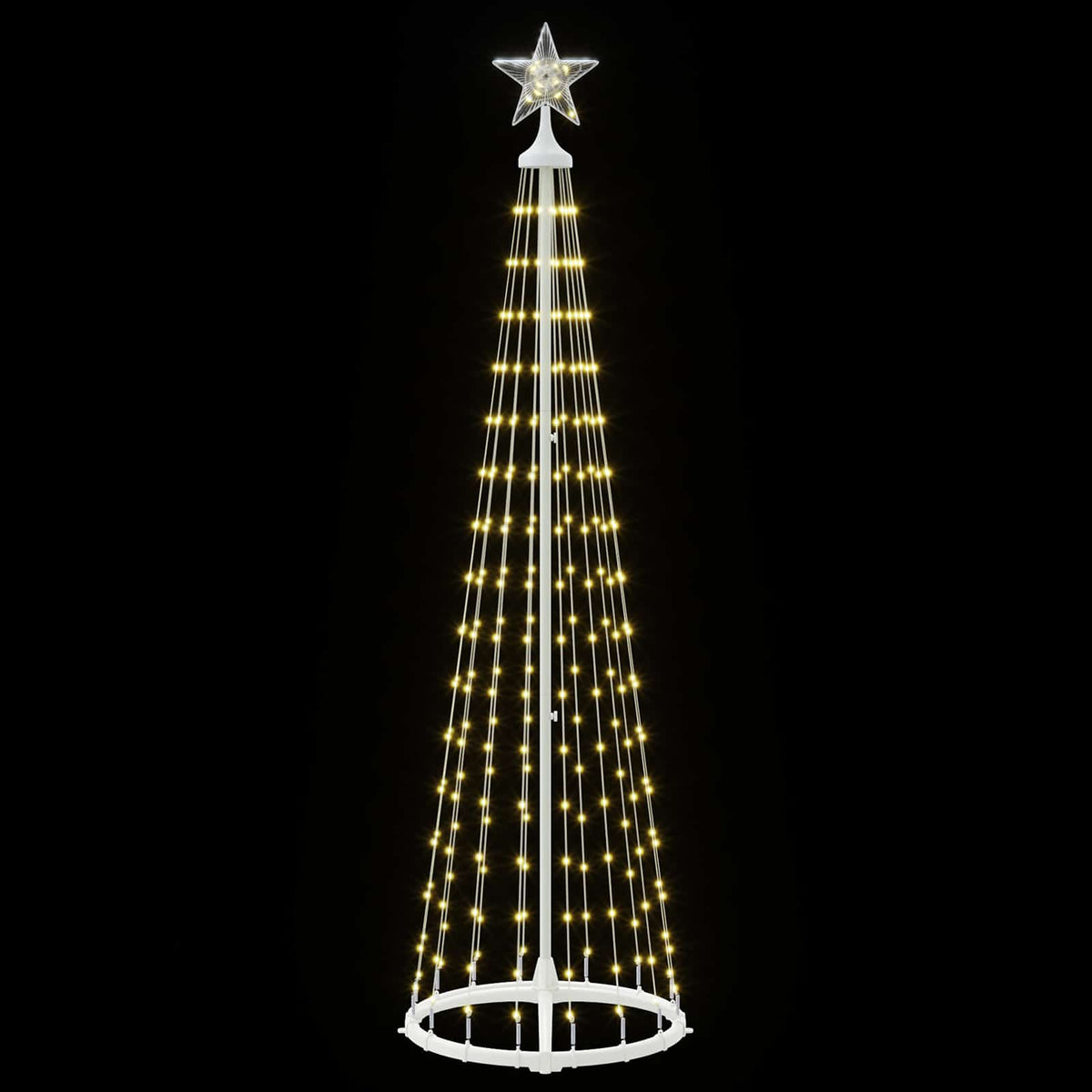 LED kūginė kalėdinė eglutė 180 cm 250 LED Šilta balta Plienas