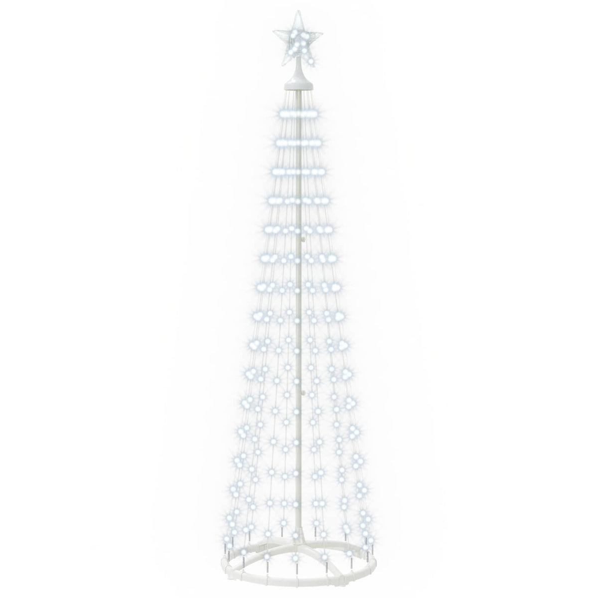 LED kūginė kalėdinė eglutė 180 cm 250 LED Šalta balta Plienas