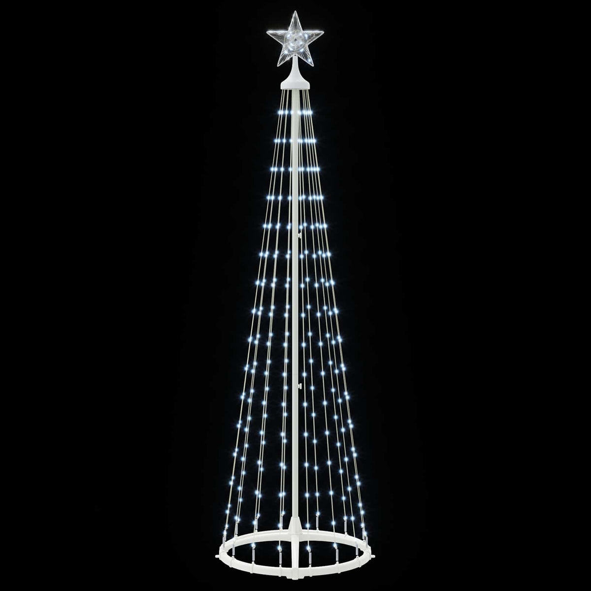 LED kūginė kalėdinė eglutė 180 cm 250 LED Šalta balta Plienas