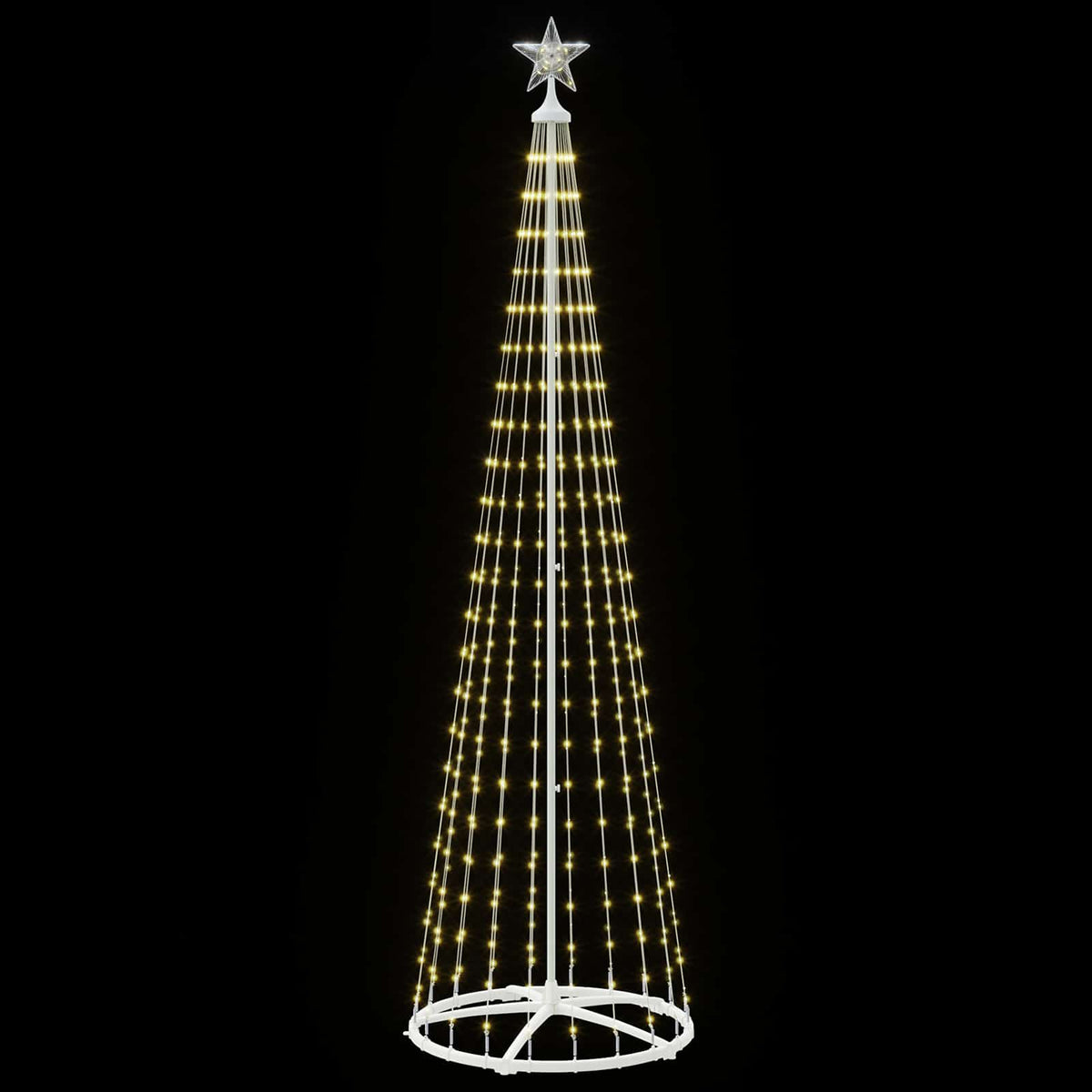 LED kūginė kalėdinė eglutė 250 cm 470 LED Šilta balta Plienas