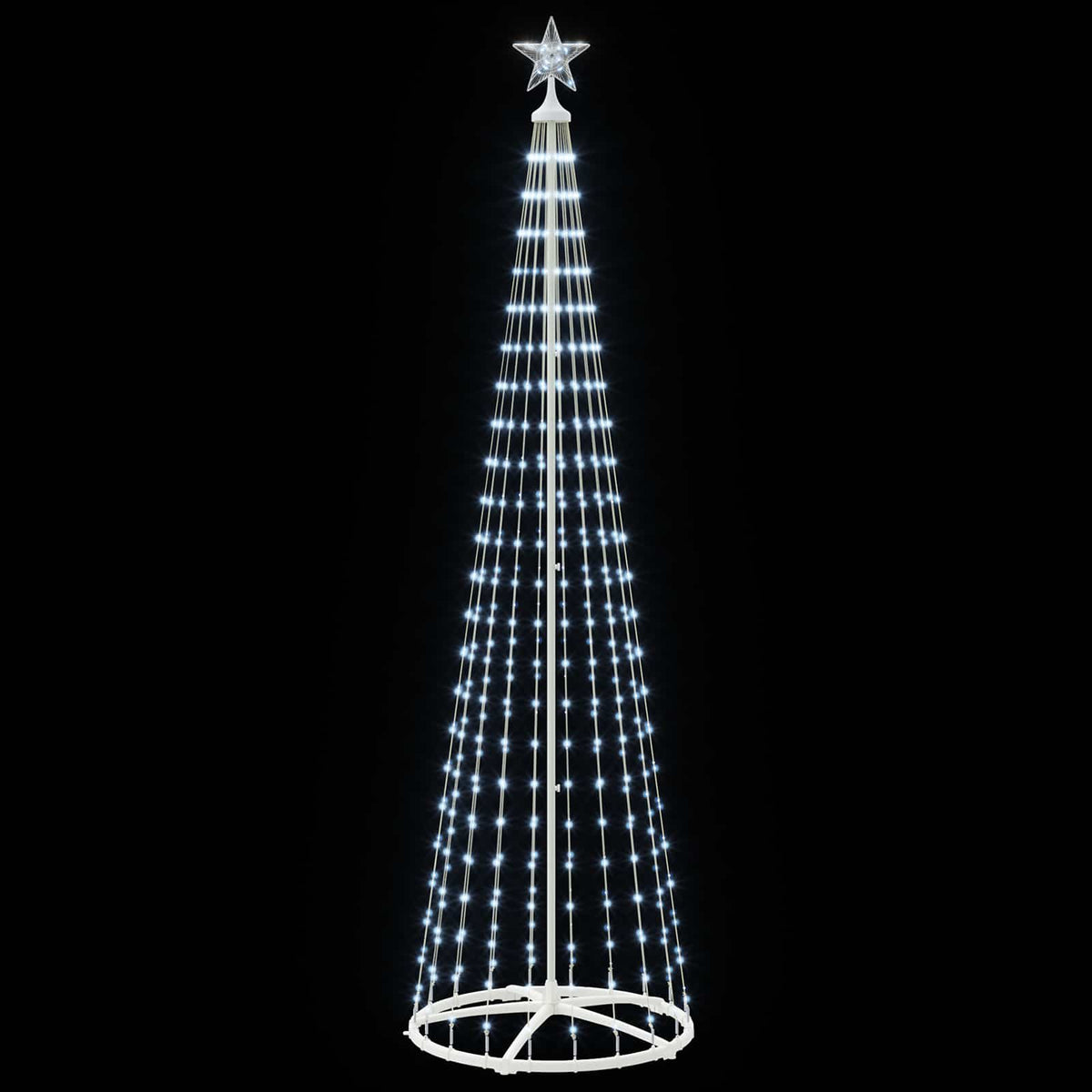 LED kūginė kalėdinė eglutė 250 cm 470 LED Šalta balta Plienas