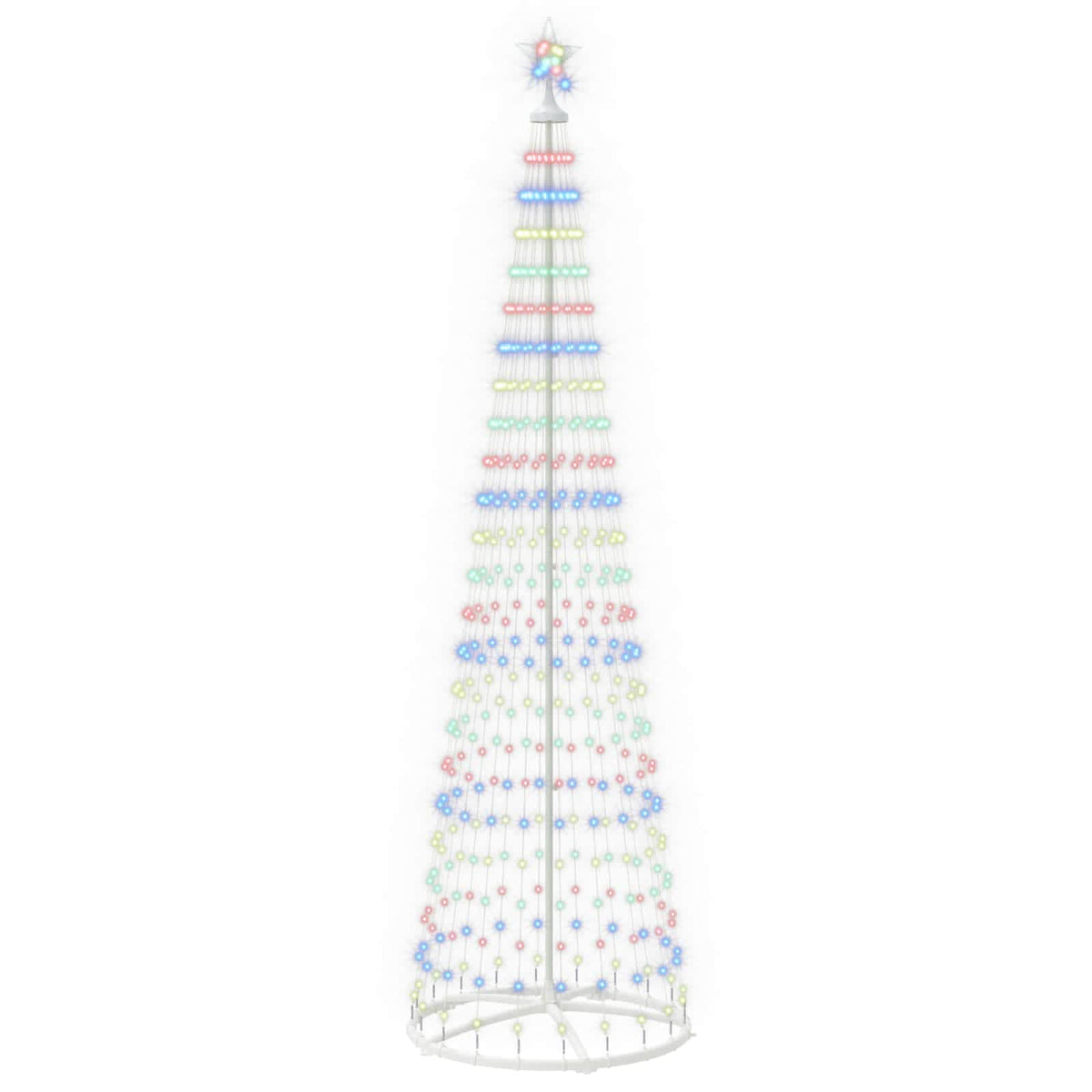 LED kūginė kalėdinė eglutė 250 cm 470 LED Įvairių spalvų