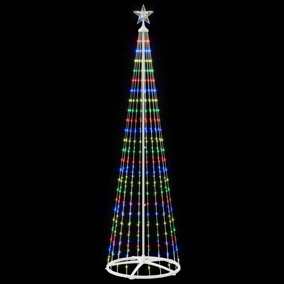LED kūginė kalėdinė eglutė 250 cm 470 LED Įvairių spalvų