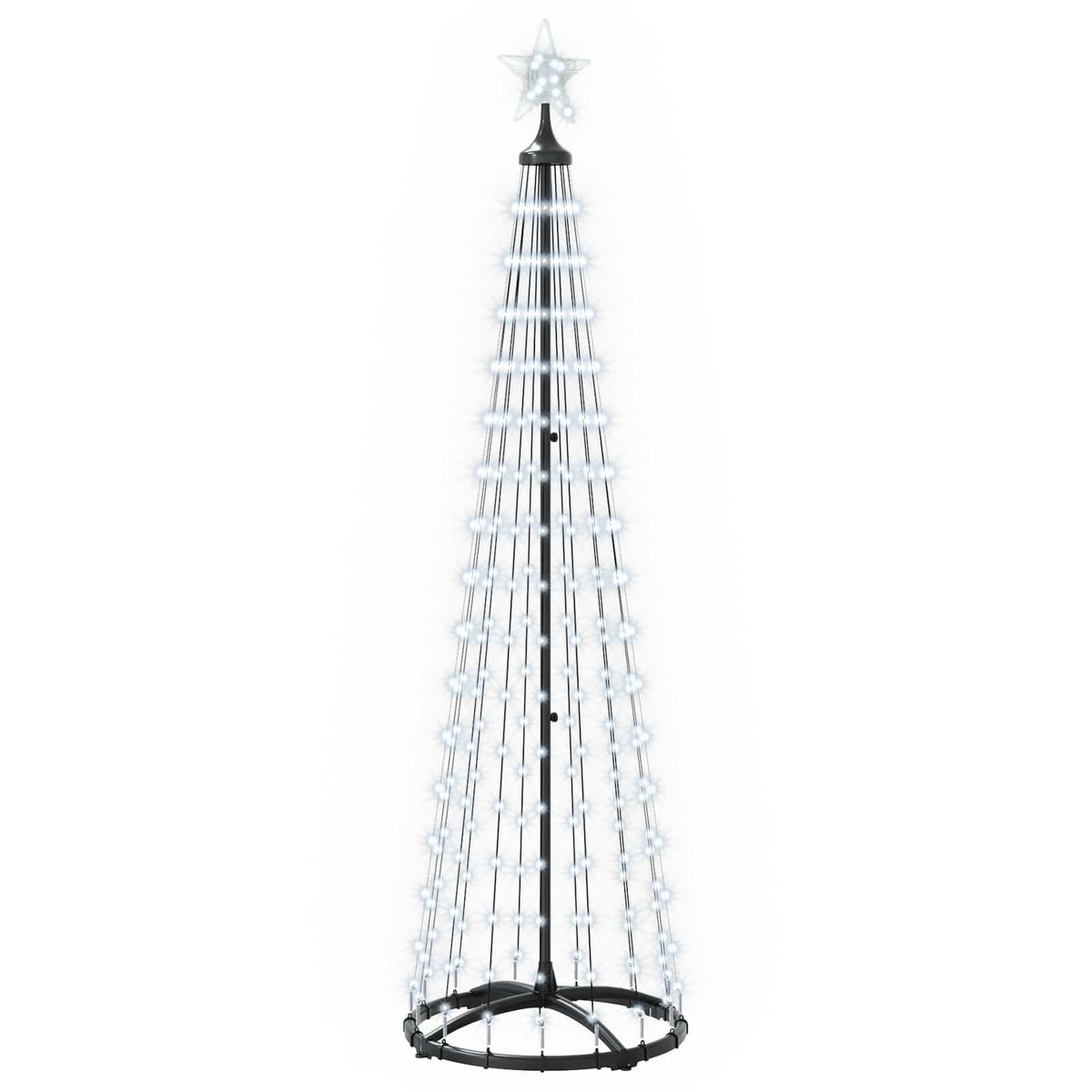 LED kūginė kalėdinė eglutė 180 cm 250 LED Šalta balta Plienas