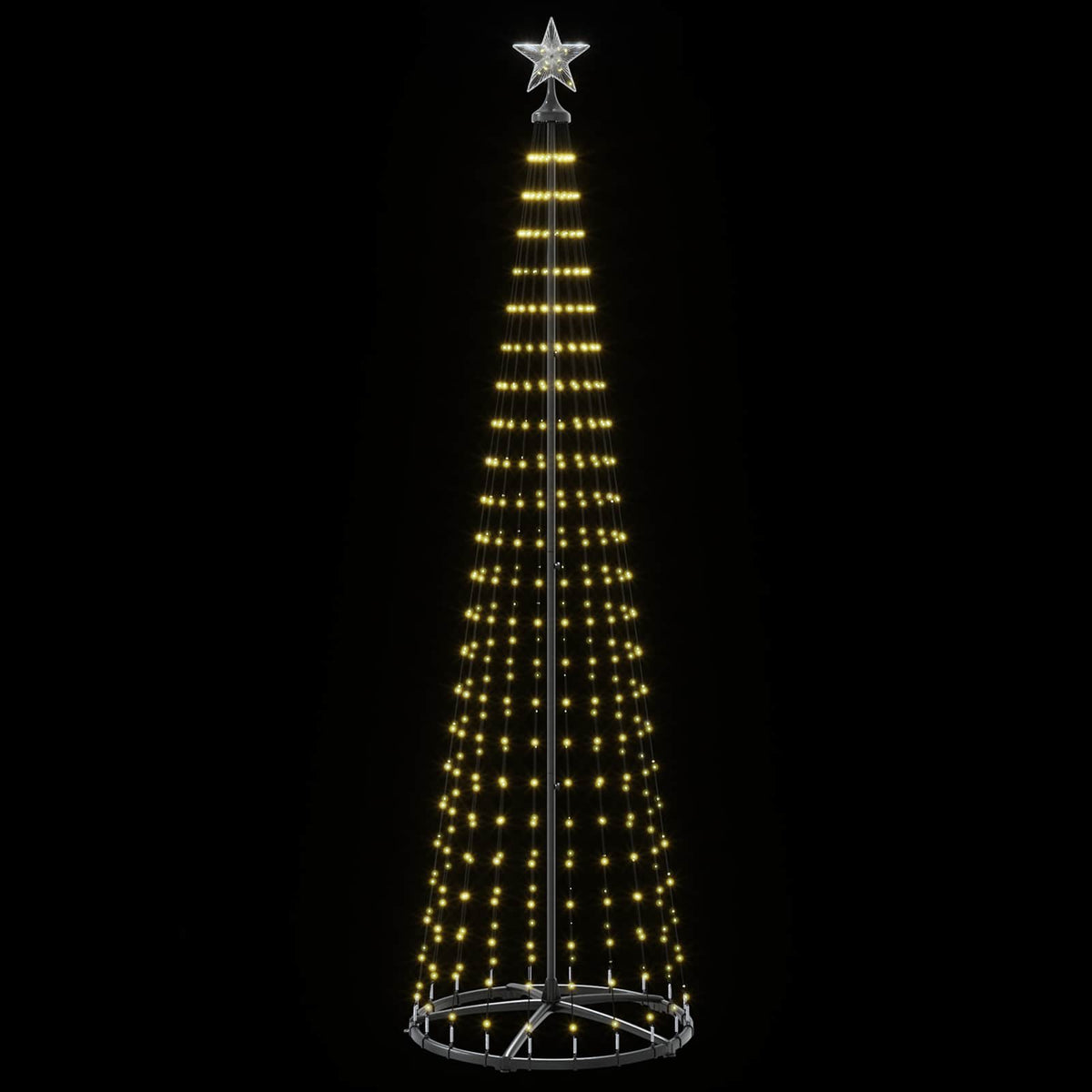 LED kūginė kalėdinė eglutė 250 cm 470 LED Šilta balta Plienas