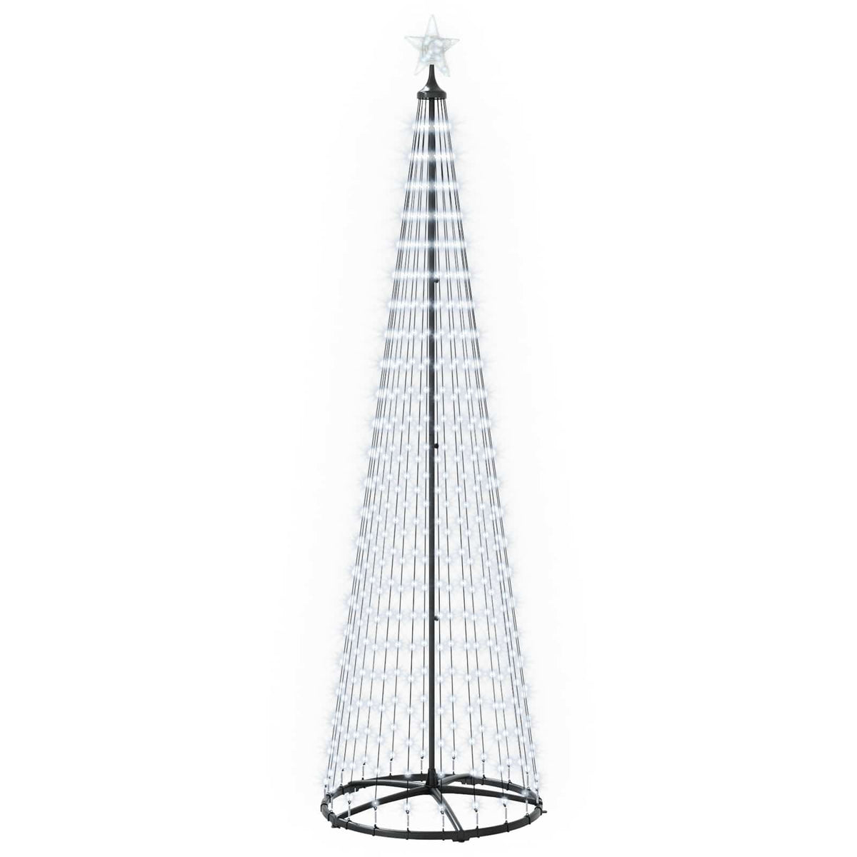 LED kūginė kalėdinė eglutė 250 cm 470 LED Šalta balta Plienas