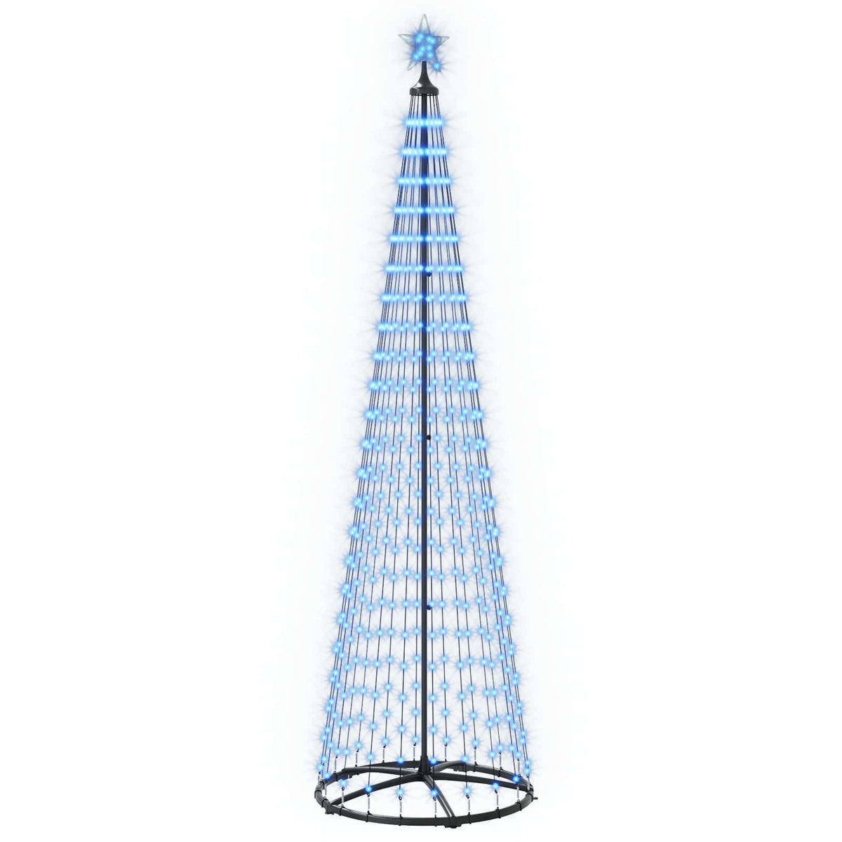 LED kūginė kalėdinė eglutė 250 cm 470 LED Mėlyna Plienas Balta