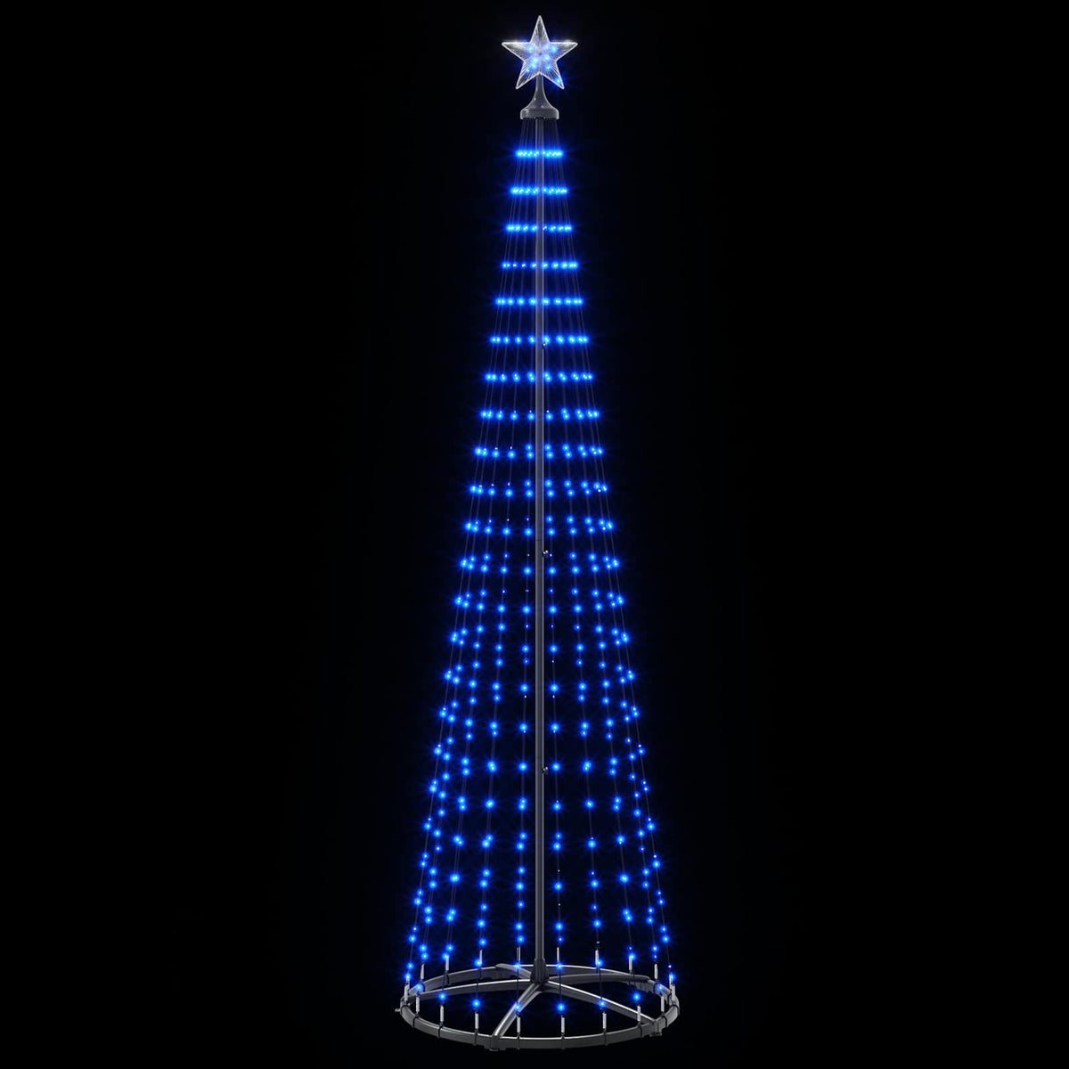 LED kūginė kalėdinė eglutė 250 cm 470 LED Mėlyna Plienas Balta