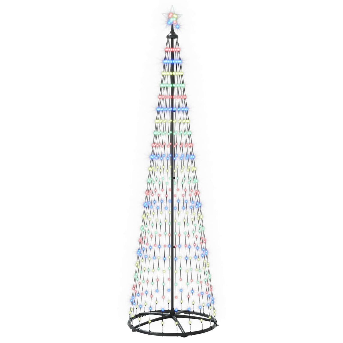 LED kūginė kalėdinė eglutė 250 cm 470 LED Įvairių spalvų