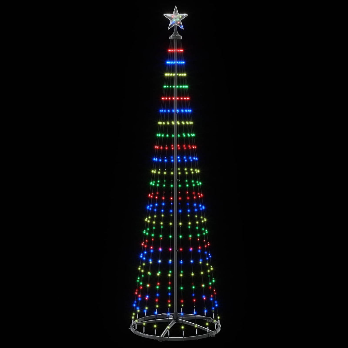 LED kūginė kalėdinė eglutė 250 cm 470 LED Įvairių spalvų