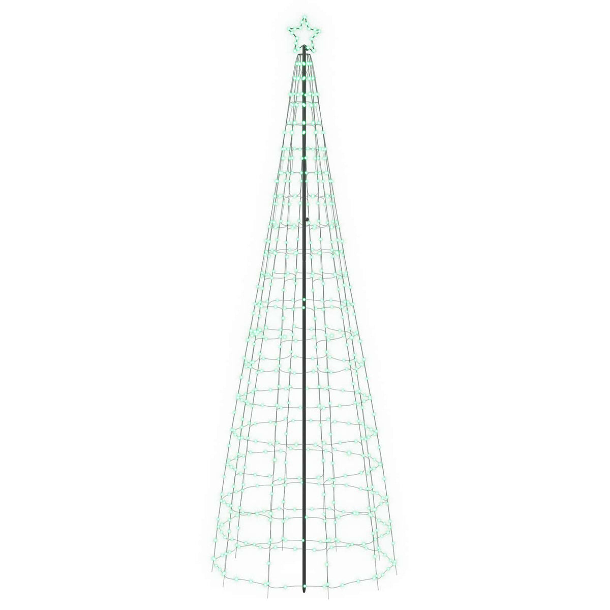 LED Kalėdų medis 300 cm 390 LED Įvairių spalvų Plienas Juoda