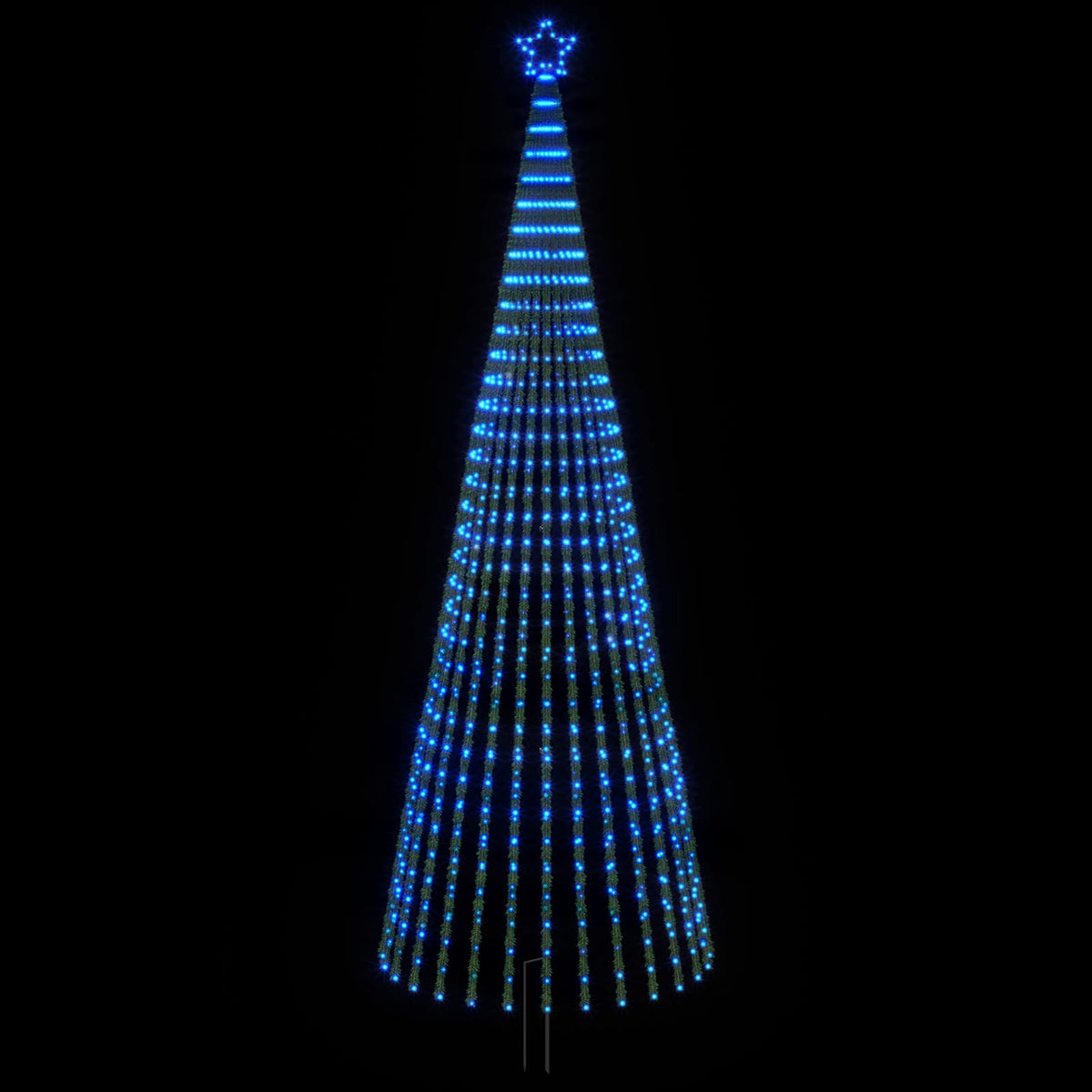 LED Kalėdų medis 400 cm 1028 LED Mėlyna Plienas Juoda