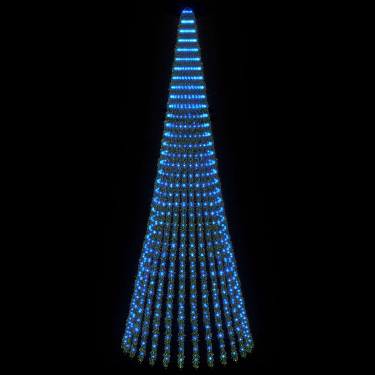 LED Kalėdų medis 370 cm 1008 LED Mėlyna Plienas Žalia