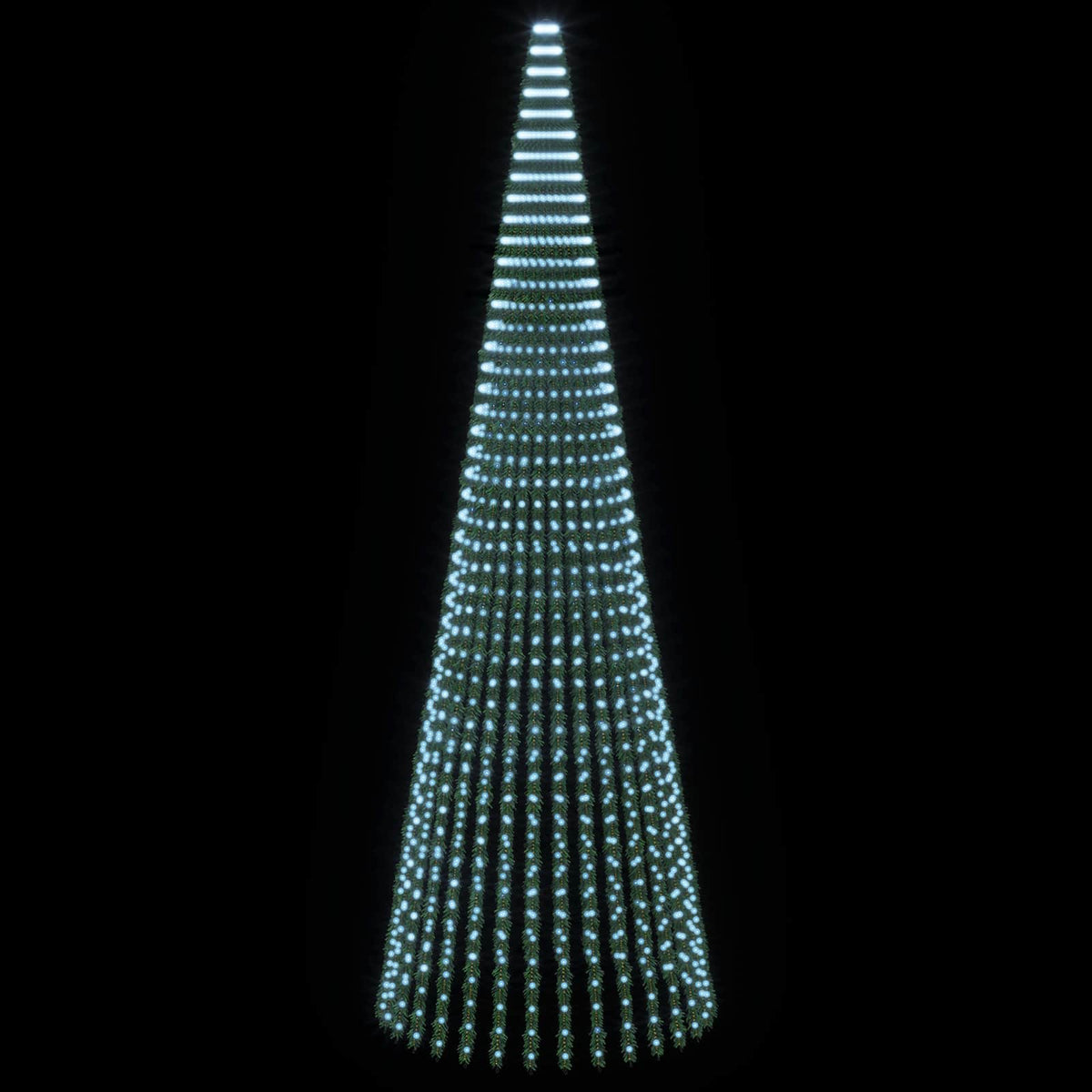 LED Kalėdų medis 470 cm 1504 LED Šalta balta Plienas Žalia