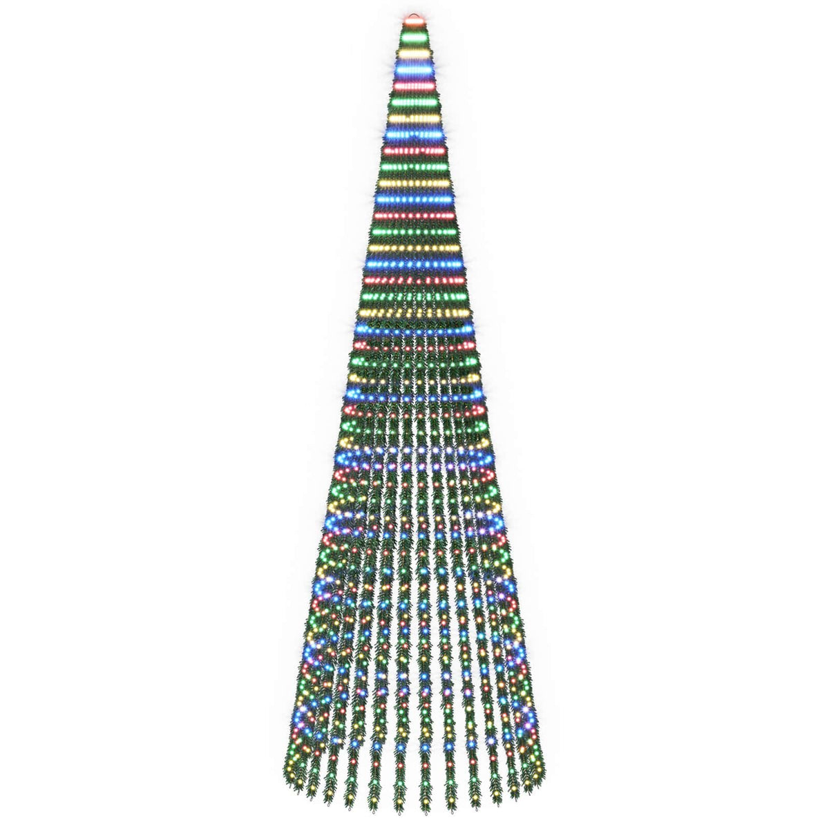 LED Kalėdų medis 470 cm 1504 LED Įvairių spalvų Plienas Žalia