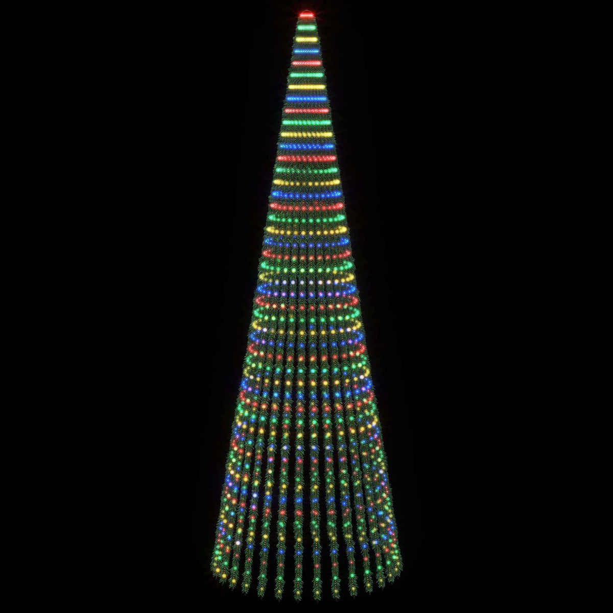 LED Kalėdų medis 470 cm 1504 LED Įvairių spalvų Plienas Žalia