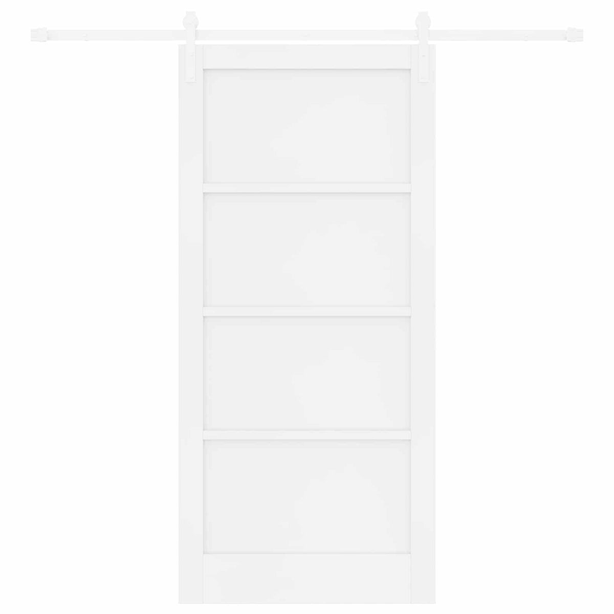 Slankios durys 93 x 202 cm Apdirbta mediena Balta