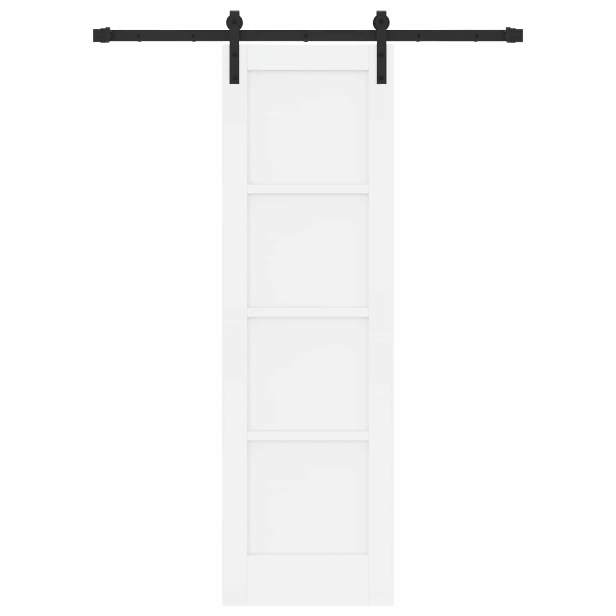 Slankios durys 61 x 198,5 cm Apdirbta mediena Balta ir juoda