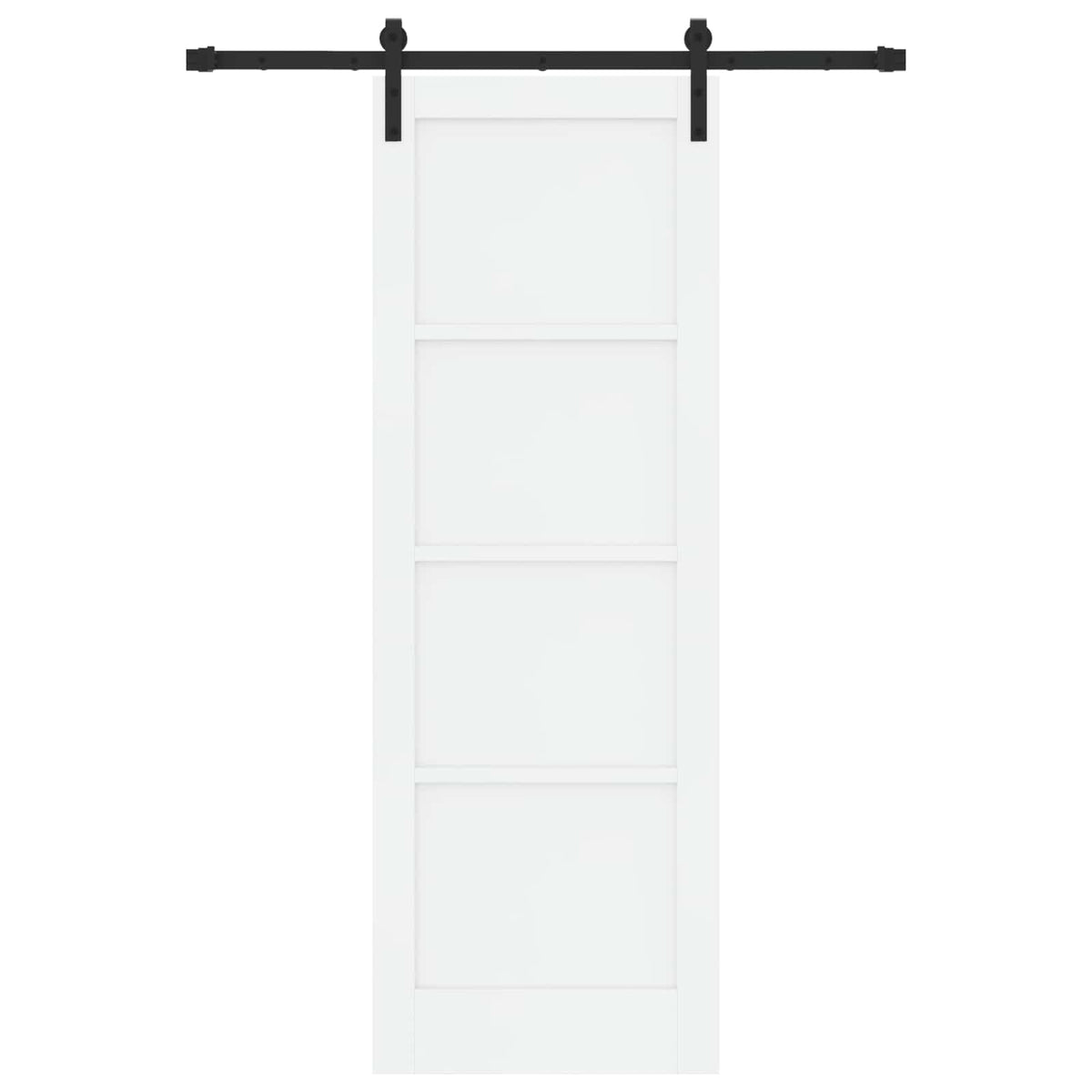 Slankios durys 73,5 x 211 cm Apdirbta mediena Balta ir juoda