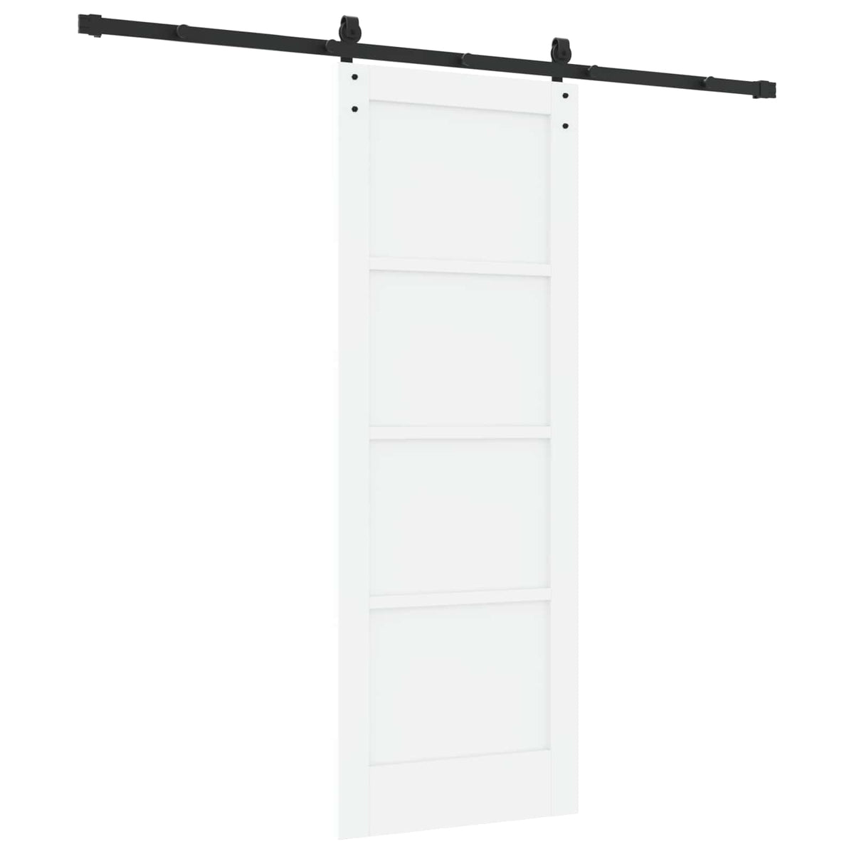 Slankios durys 73,5 x 198,5 cm Apdirbta mediena Balta ir juoda