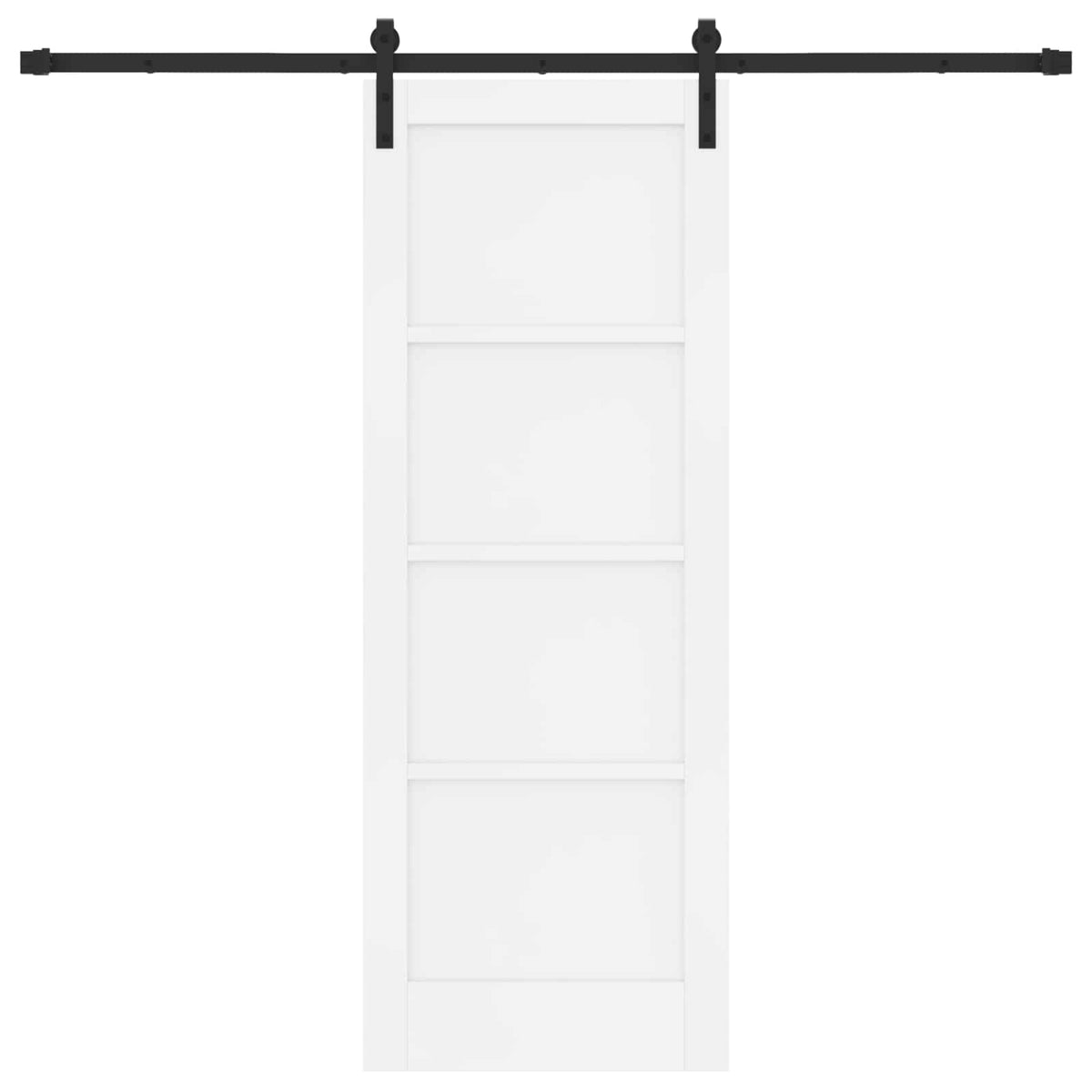 Slankios durys 73,5 x 198,5 cm Apdirbta mediena Balta ir juoda