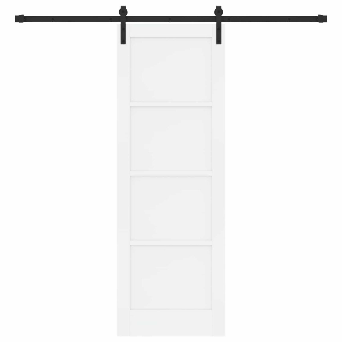 Slankios durys 73,5 x 211 cm Apdirbta mediena Balta ir juoda