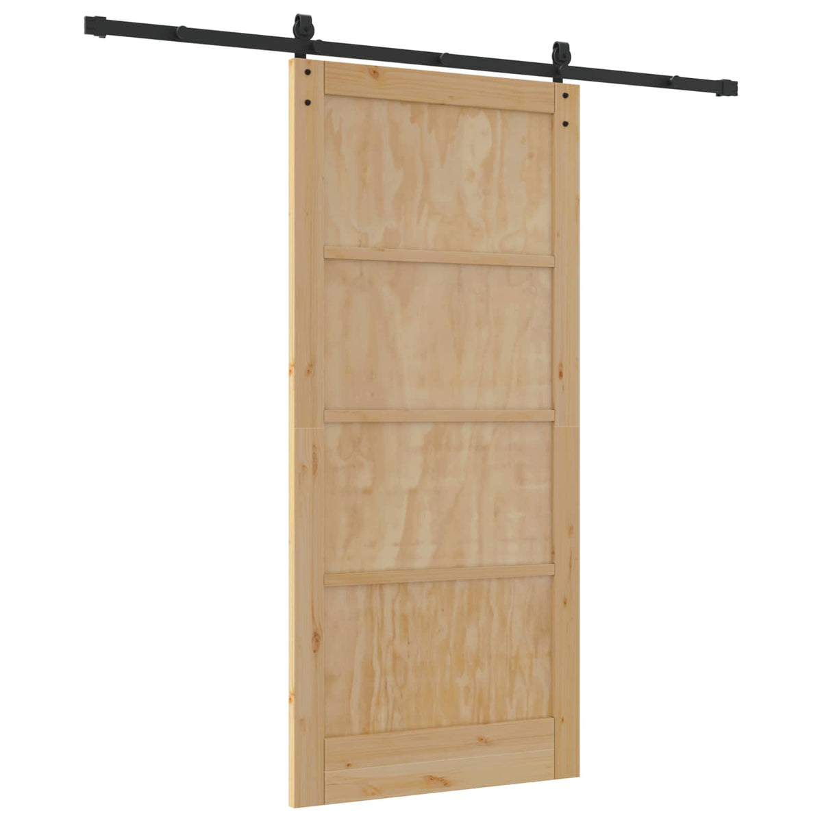 Slankios durys 93 x 202 cm Apdirbta mediena Natūrali ir juoda