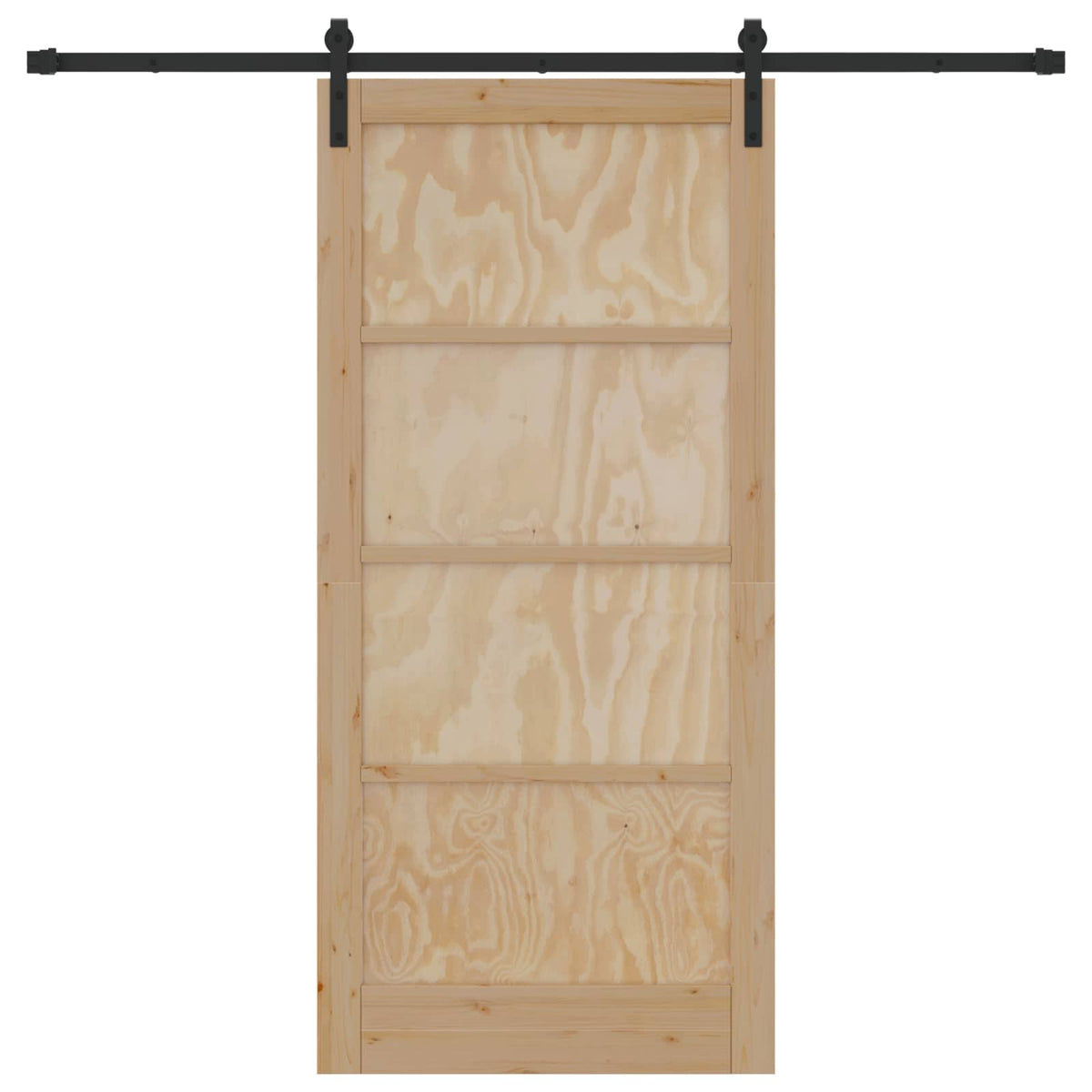 Slankios durys 93 x 202 cm Apdirbta mediena Natūrali ir juoda