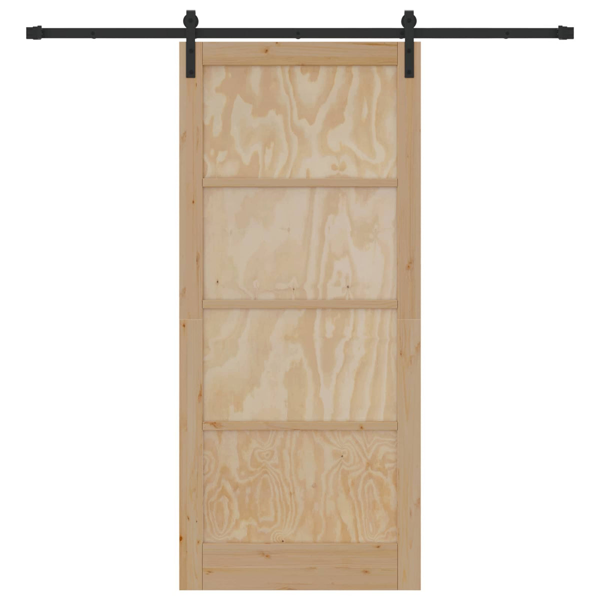 Slankios durys 93 x 211 cm Apdirbta mediena Natūrali ir juoda