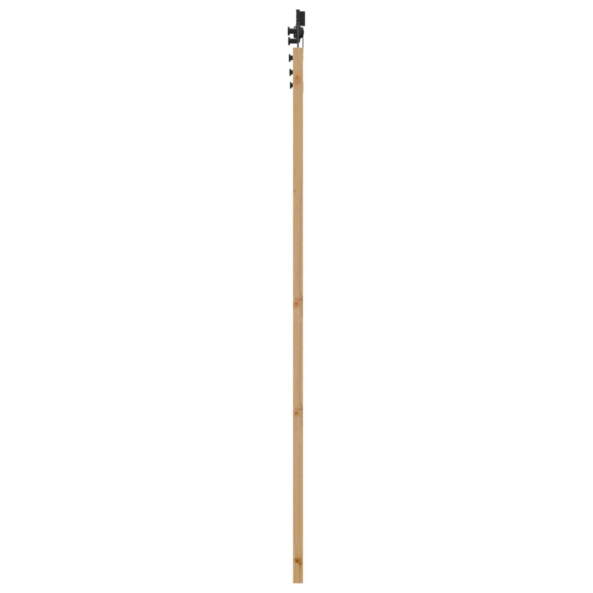 Slankios durys 93 x 202 cm Apdirbta mediena Natūrali ir juoda