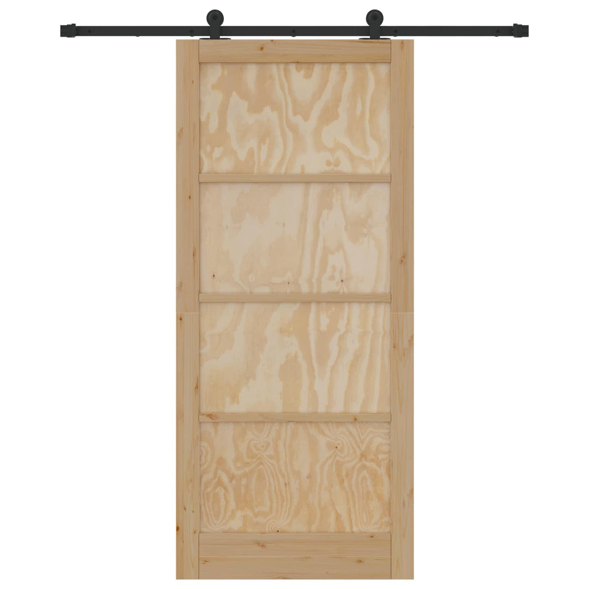 Slankios durys 93 x 211 cm Apdirbta mediena Natūrali ir juoda