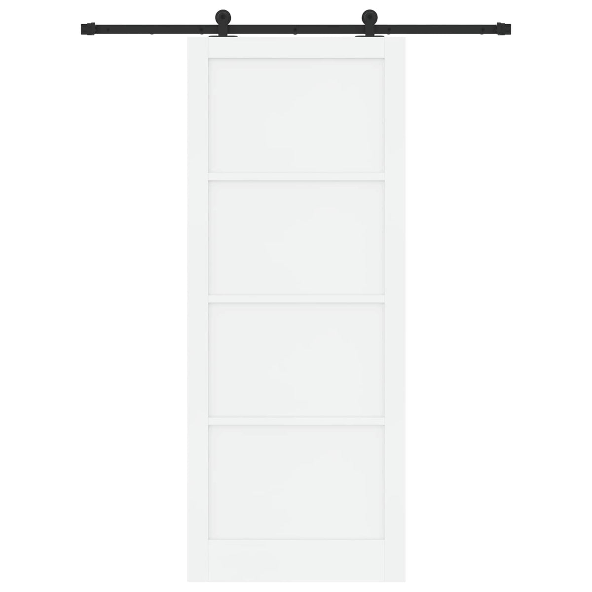 Slankios durys 93 x 232 cm Apdirbta mediena Balta ir juoda
