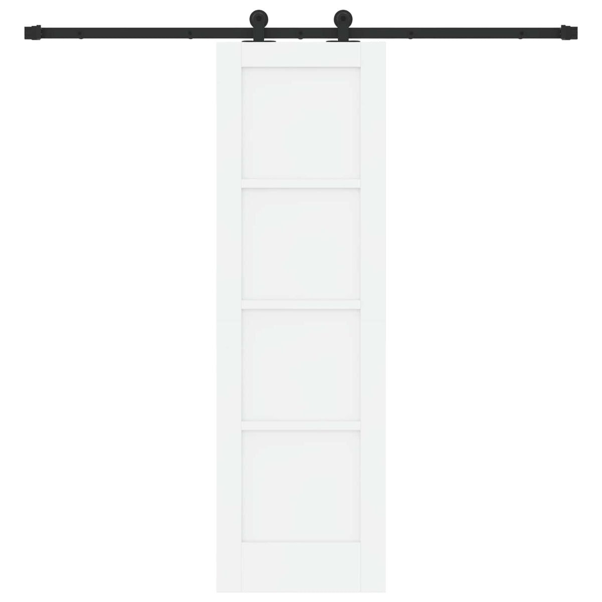 Slankios durys 61 x 198,5 cm Apdirbta mediena Balta ir juoda